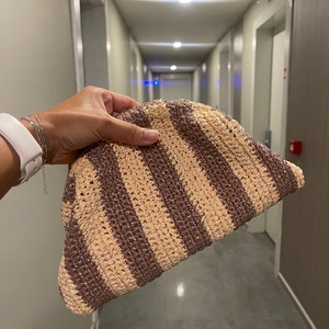 Crochet Bag,Raffia Bag,Straw Clutch Bag, Luxury Raffia Clutch,Fashion Handmade Bag For Women, Knitted Bag Gift For Her