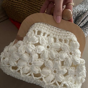 Crochet Raffia Bag Beige Luxury Handbags Mothers Day Gifts - Etsy