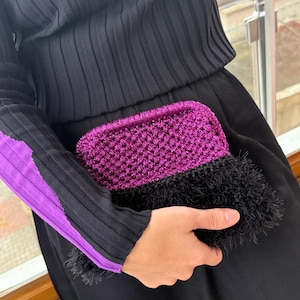 Handmade Crochet Clutch Bag: Unique Evening Purse
