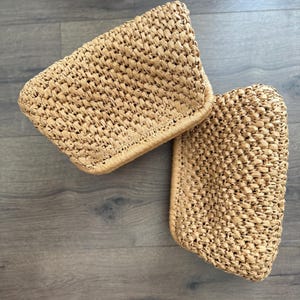 Crochet Bag,Raffia Bag,Straw Clutch Bag, Luxury Raffia Clutch,Fashion Handmade Bag For Women, Knitted Bag Gift For Her