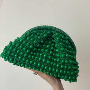 Clutch de ganchillo, Monedero de ganchillo, Clutch de rafia, Clutch con cuentas, Bolso único hecho a mano, Mini bolso clutch para mujer, Regalos para amigas