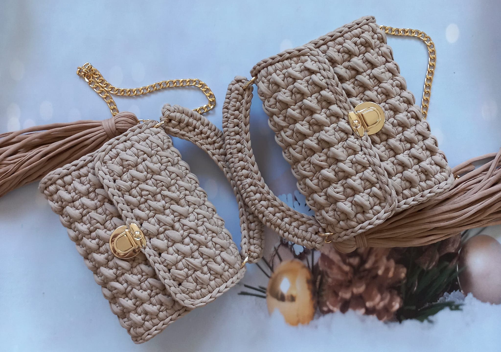 Crochet Bags Capri Luxury Baggold Chain Shoulder Bag 