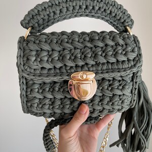 Crochet Bags Capri Luxury Baggold Chain Shoulder Bag - Etsy