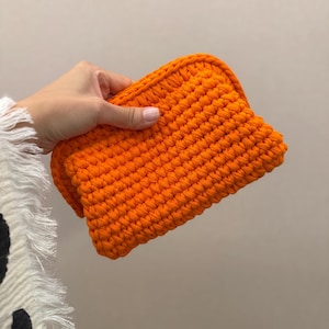 Crochet Clutch Bag: Handmade Cotton Purse, Unique Women&#39;s Handbag