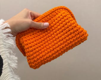 Crochet Clutch Bag: Handmade Cotton Purse, Unique Women's Handbag