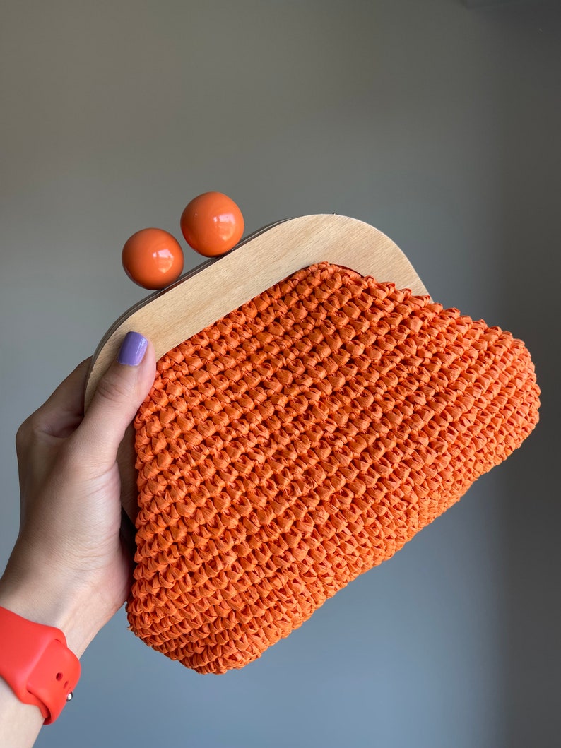 Raffia Bag Crochet Clutch Straw Clutch Luxury Fashion Etsy