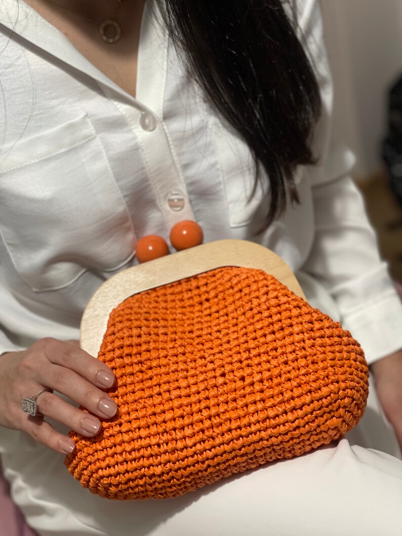Raffia Bag Crochet Clutch Straw Clutch Luxury Fashion Etsy