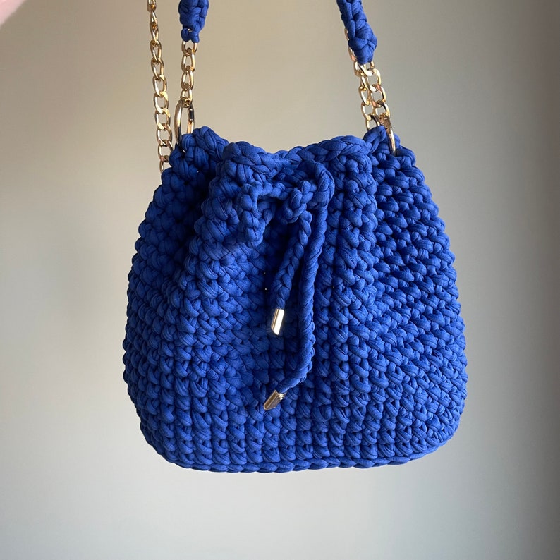 Crochet Luxury Bucket Shoulder Bag Knitted Bag for Women - Etsy