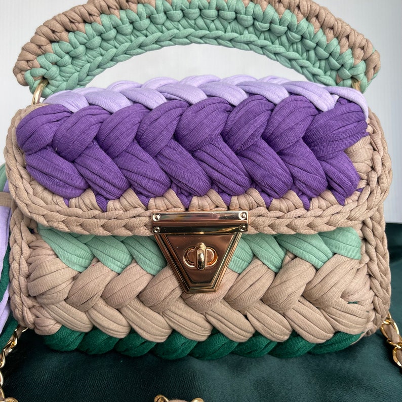 Crochet Bag Luxury Handmade Colorful Bag Capri Bag Shoulder Etsy