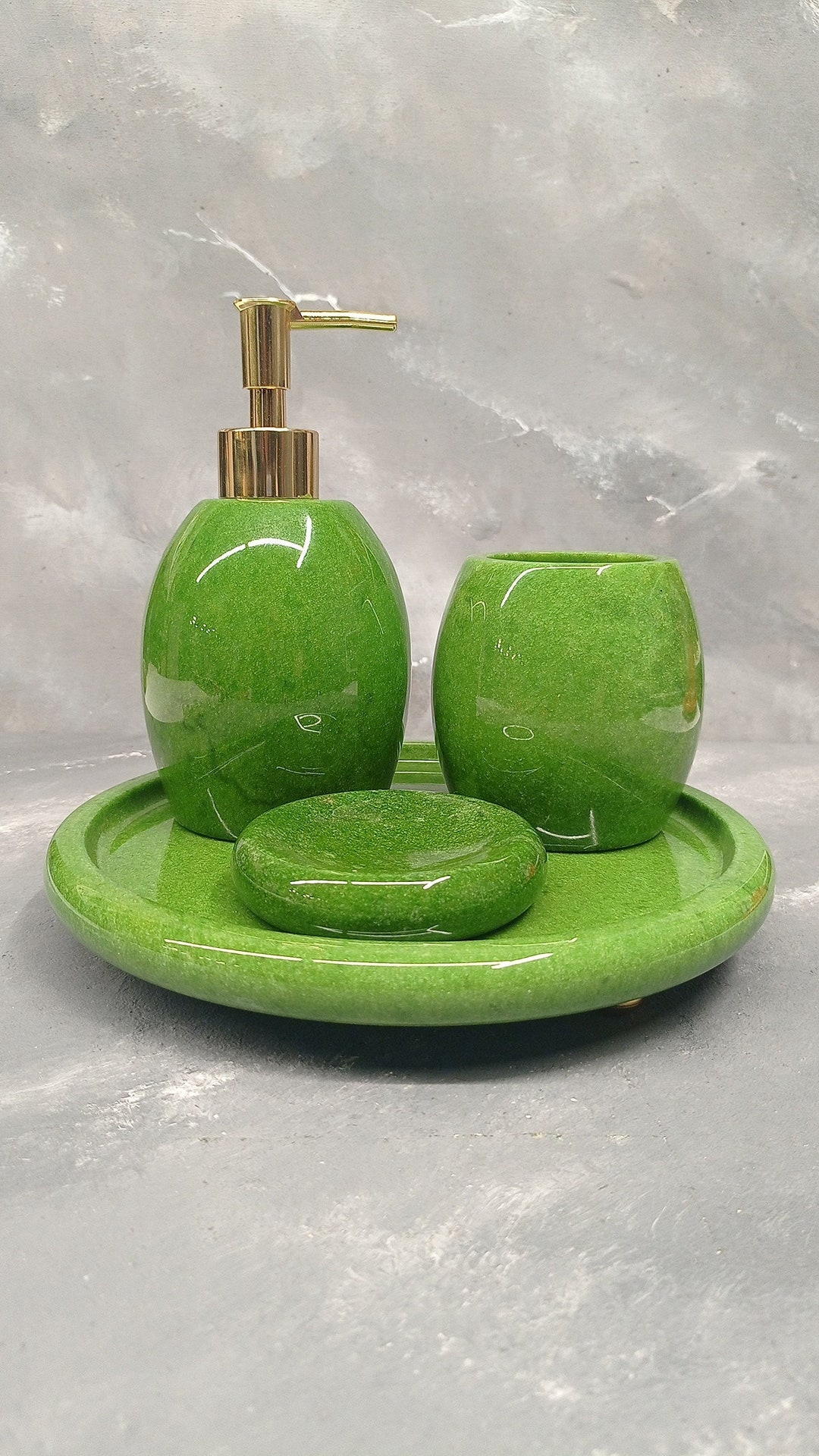 Marble Bathroom Set 4 Pieces,bathroom Set,decorative Bathroom Set,marble,bathroom Accessory,home