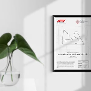 Formula 1 Bahrein track for printing with vectors for laser and vinyl cutting, CNC machining