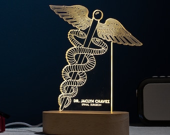 Personalized Graduation Gifts for Medical Student, Unqiue Thank You Gifts for Doctor, Custom Desk Lamp Gifts for Him