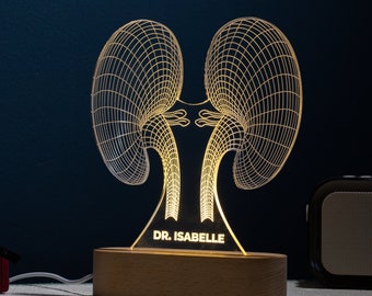 Personalized Kidneys Nephrologist Gifts, Custom Desk Lamp Gifts for Urology Doctor, Thank You Gifts for Doctor