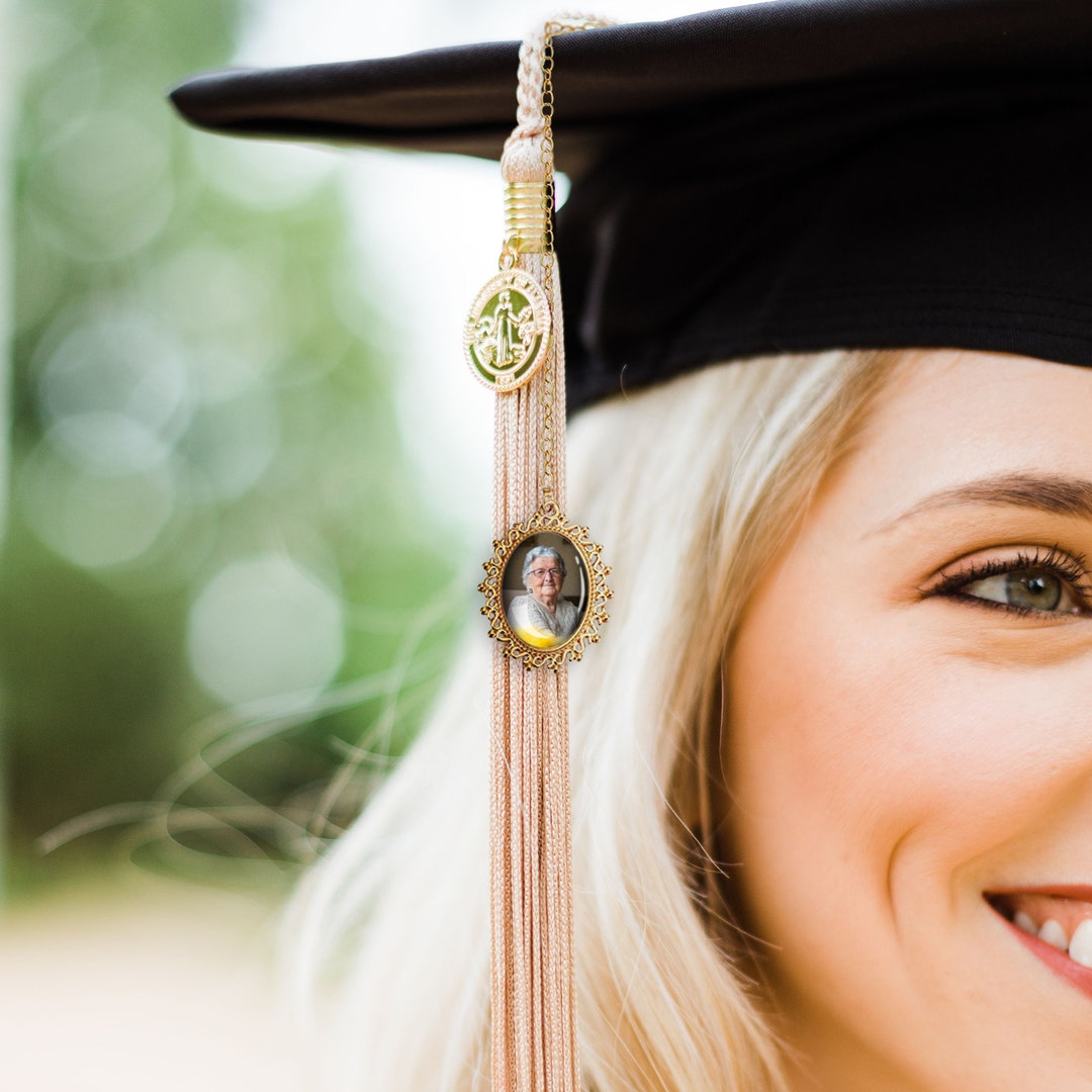 Custom Graduation Tassel Charm With Memorial Photo, A Beautiful Way to