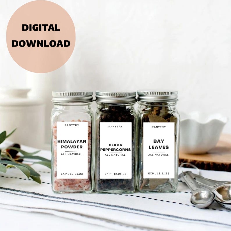 Kitchen Pantry Labels Editable Template Printable Kitchen - Etsy