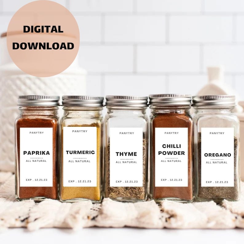 Kitchen Pantry Labels Editable Template Printable Kitchen - Etsy