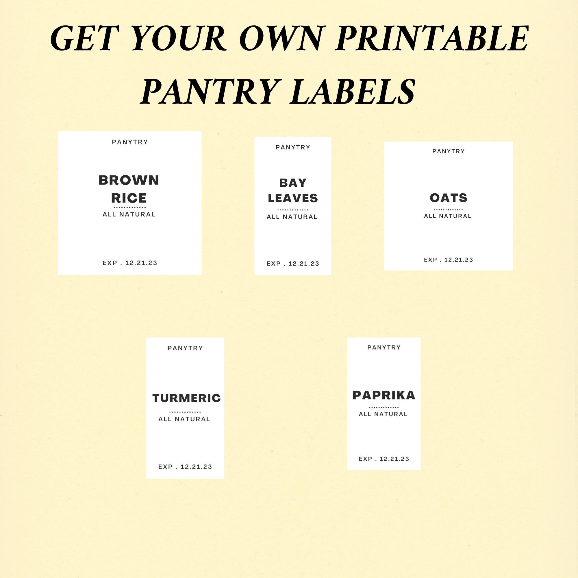 Kitchen Pantry Labels Editable Template Printable Kitchen - Etsy