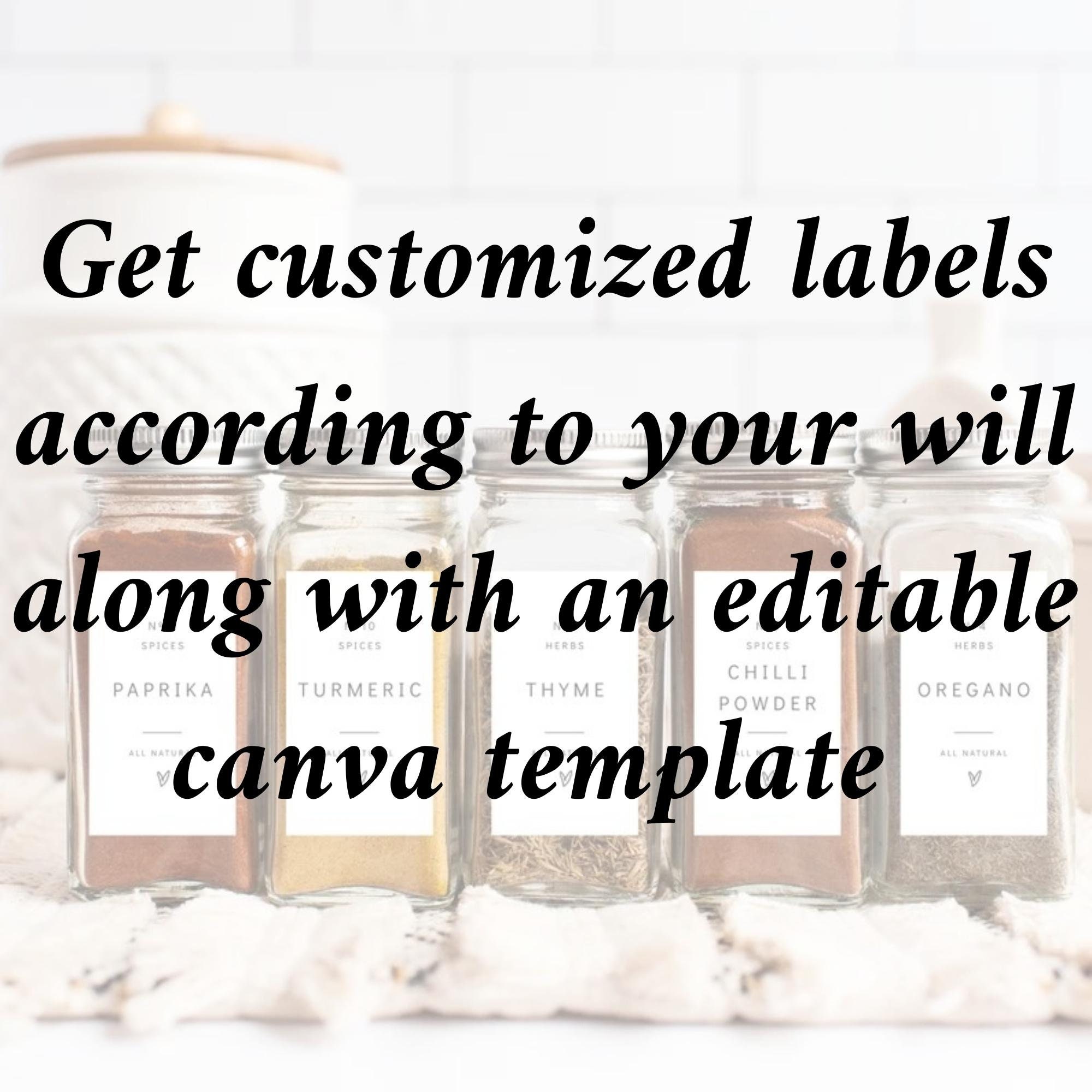 Kitchen Pantry Labels Editable Template Printable Kitchen - Etsy