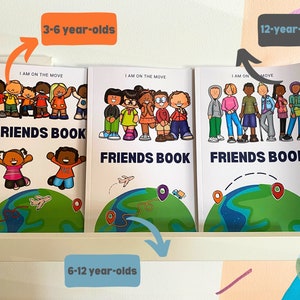 Yearbook for teens Friends book Moving book for kids Leaving party gift/guestbook for kids Memories book Autograph book image 3