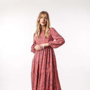 Eva Long Maxi Dress with Long Sleeves