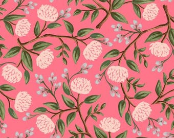 RP102-PI1 Wildwood - Peonies - Pink Fabric  Rifle Paper Co Cotton+Steel
