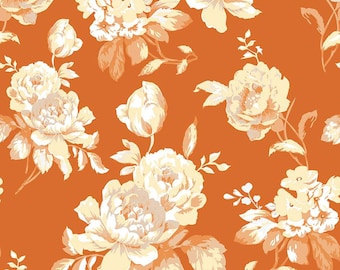 Shades of Autumn Main  C13470-ORANGE  Thanksgiving Fall Floral  - Quilting Cotton Fabric-by Riley Blake