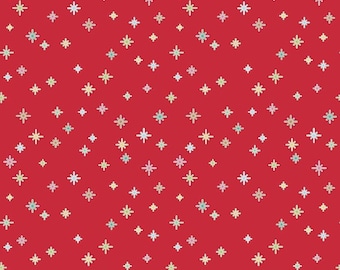 Cosy Christmas Sparkle Red C5365-ROOD Riley Blake Designs - Veelkleurige glitters - Lori Holt - quiltkatoen