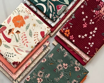 Lot de 16 tissus Fat Quarters pour galerie d'art, sélectionnés à la main