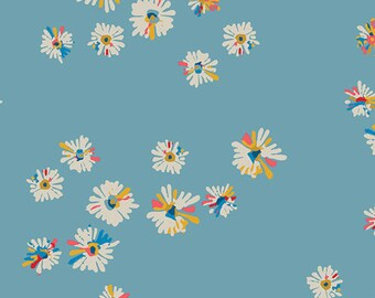 Liquidazione Hazy Daisies Sky SKS-94301 Tessuto trapuntato collezione Sun Kissed di Art Gallery Fabrics AGF tagliato su misura