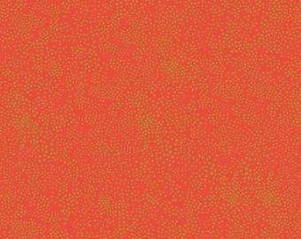 RP502-RE6M Rifle Paper Co. Basics - Menagerie Champagne - Tela roja metalizada Rifle Paper Co Algodón+Acero