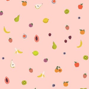 RP1203-BL2 Orchard - Fruit Orchard - Blush Fabric   Rifle Paper Co Cotton+Steel