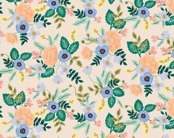 RP304-BL3 Primavera - Abedul - Tela Rubor Rifle Paper Co Algodón+Acero Tela de Algodón para Acolchar