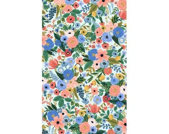 RP104-BL2 Wildwood - Fiesta en el jardín - Tela azul Rifle Paper Co. Algodón y acero
