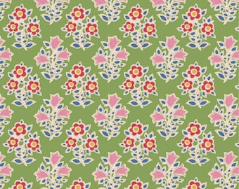 TIL110102   Tilda  Jubilee Blenders  Farm Flowers  Green  Yardage