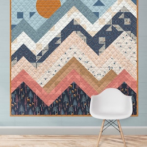 Little Forester Fusion Quilt Kit Wildnis Quilt Kit Gebirge Bereich Quilt Kit Kunst Galerie Stoffe