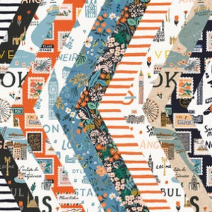 Bon Voyage Fat Quarter Bundle di Rifle Paper Co. da Cotton and Steel