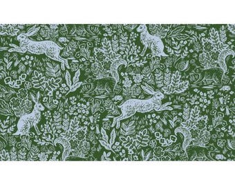 RP103-GR1 Wildwood - Fable - Green Fabric   Rifle Paper Co Cotton+Steel