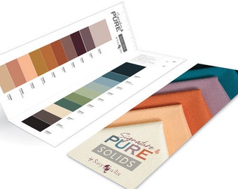 Art Gallery Fabrics Signature PURE Solids Color Card  Color Chart Solid Color Fabric Swatch Sample Booklet