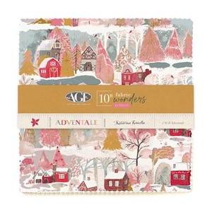 Jul Adventale-kollektion * 25 cm rutorFabric Wonders 10WADV 25 cm rutor paket (lagertårta) Art Gallery Tyg AGF
