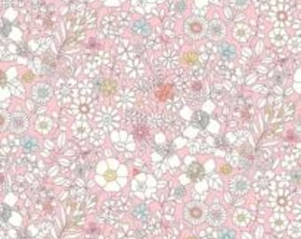 J1 Pink June's Meadow / Tana Lawn 03633152H-CC Liberty Tana Lawn™ Algodón en stock