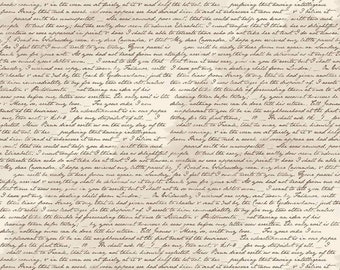 Jane Austen at Home Correspondence C10018 Anne Riley Blake Creme Historische Reproduktionen Quilt Stoff C10018-CORRESPONDENCE