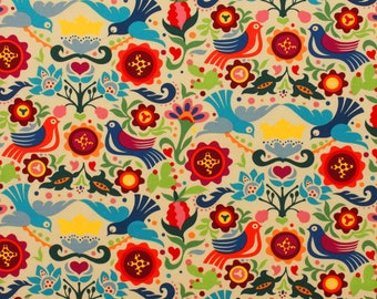 Preorer LAMINATED Cotton Fabric, Coated Cotton Alexander Henry  AKA Oilcloth La Paloma-V7593B