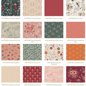 Pode incluir: Uma coleção de 16 designs de tecido com vários padrões, incluindo motivos florais, geométricos e inspirados na natureza. Os designs estão em uma variedade de cores, incluindo rosa, verde, vermelho, laranja e creme.