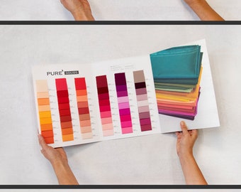 Art Gallery Fabrics Pure Solids Color Card 162 Colors  Solid Fabric Color Chart Solid Color Fabric Swatch Sample Booklet