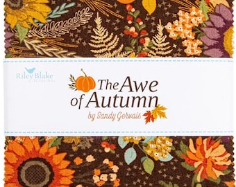 Riley Blake the Awe of Autumn 10” Stacker - Fall Layer Cake /  Autumn Fall Fabric  10-16190-42