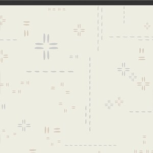 May include: A beige background with a repeating pattern of gray and brown geometric shapes. The text "108" WIDE is at the top of the image.