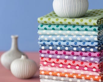 Tilda   Medium Dots Fat Quarter Bundle 15pc  TIL300014  Complete Collection