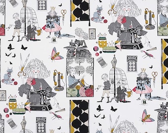 Backorder Early May Alexander Henry Cotton Quilt Fabric 8714A the ghastlies  a ghastlie craft