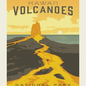 Painel de pôster de parques nacionais de liberação Vulcões do Havaí P9153-VOLCANOES | Riley Blake | Quilt By Yard
