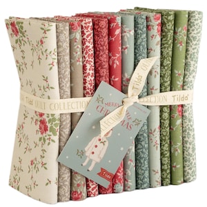 Backorder  Tilda Merry Little Christmas Blenders Bundle Fat Eight Bundle Fat Quarter Bundle  Half Yard Bundle  12pc Eve & Noel  TIL300246